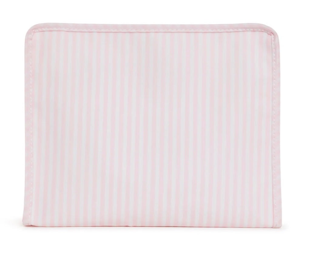 Roadie Large Zip Pouch- Pimlico Stripe Pink