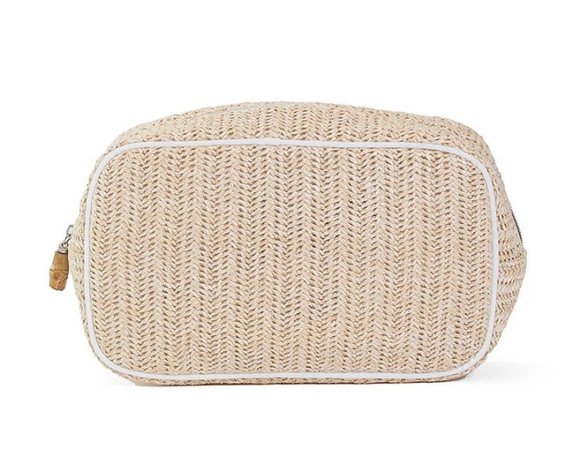 Small Coastal Straw Sand Go Glam Pouch