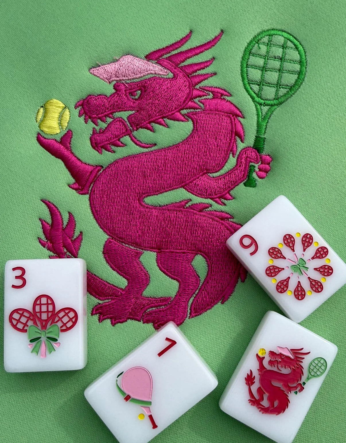Construction Dragon Embroidered Mat (PREORDER)