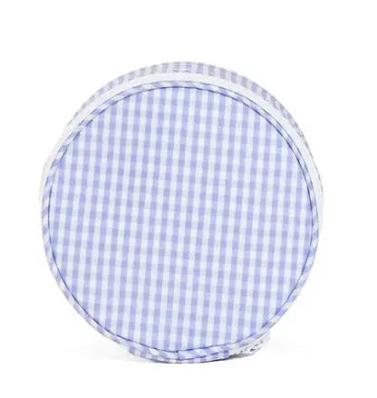 Jewel Round Case- Gingham Lilac