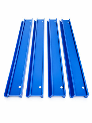 Deep Blue Acrylic Racks with Velvet Storage