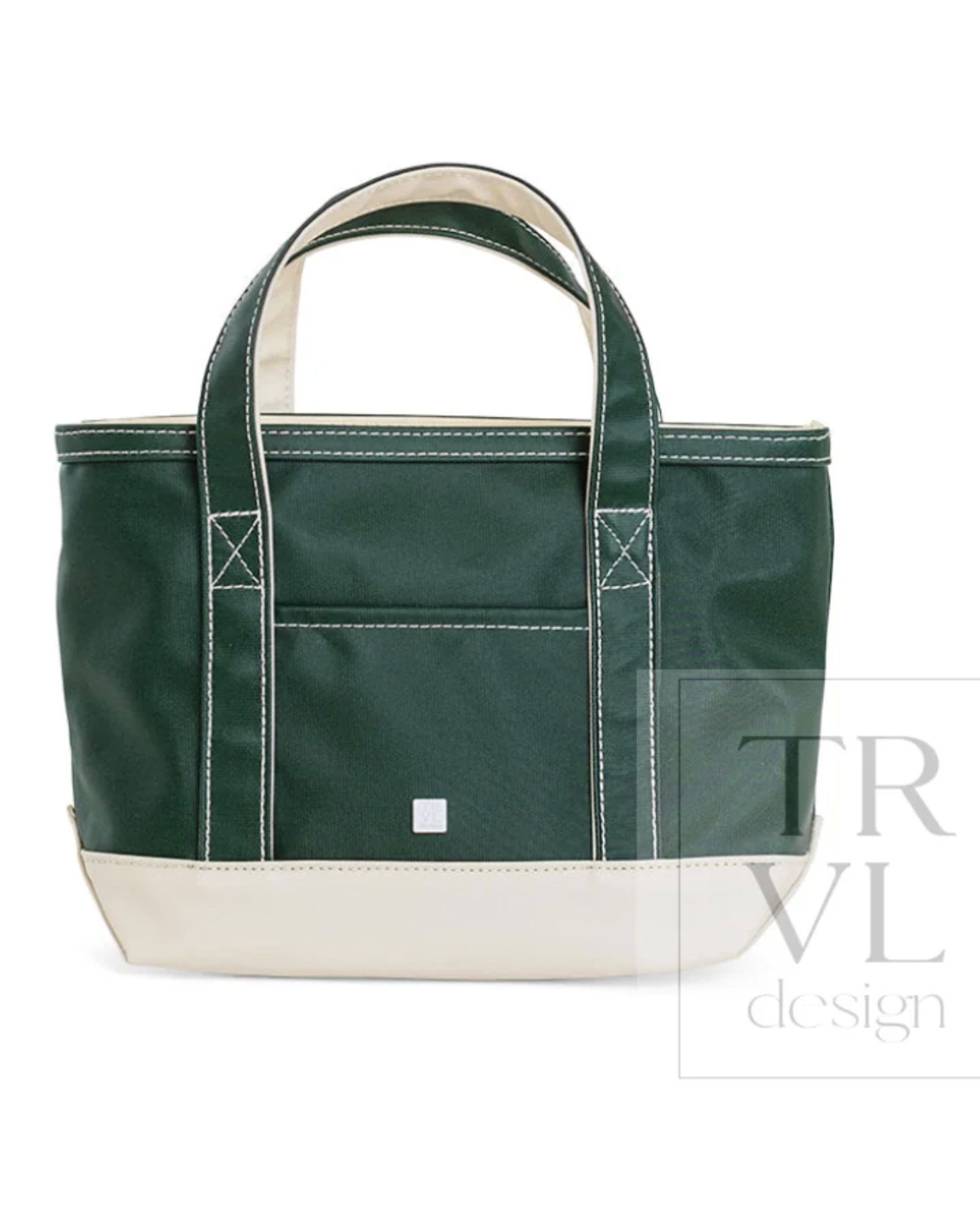 Mini Coated Canvas Tote- Heritage Green