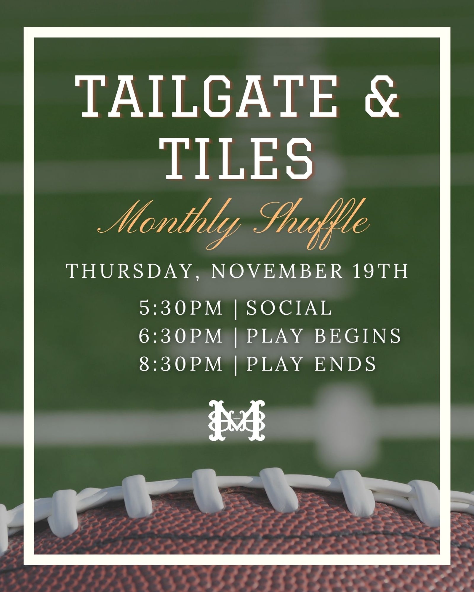 Tailgate & Tiles Monthly Mahj Shuffle