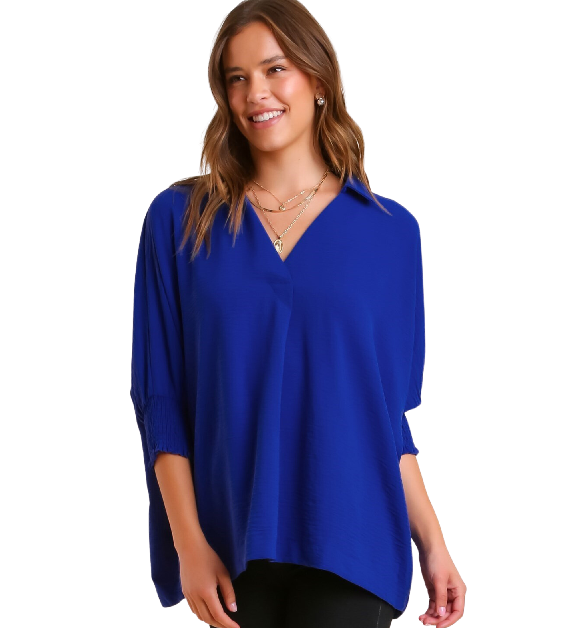 Sapphire Collared Top
