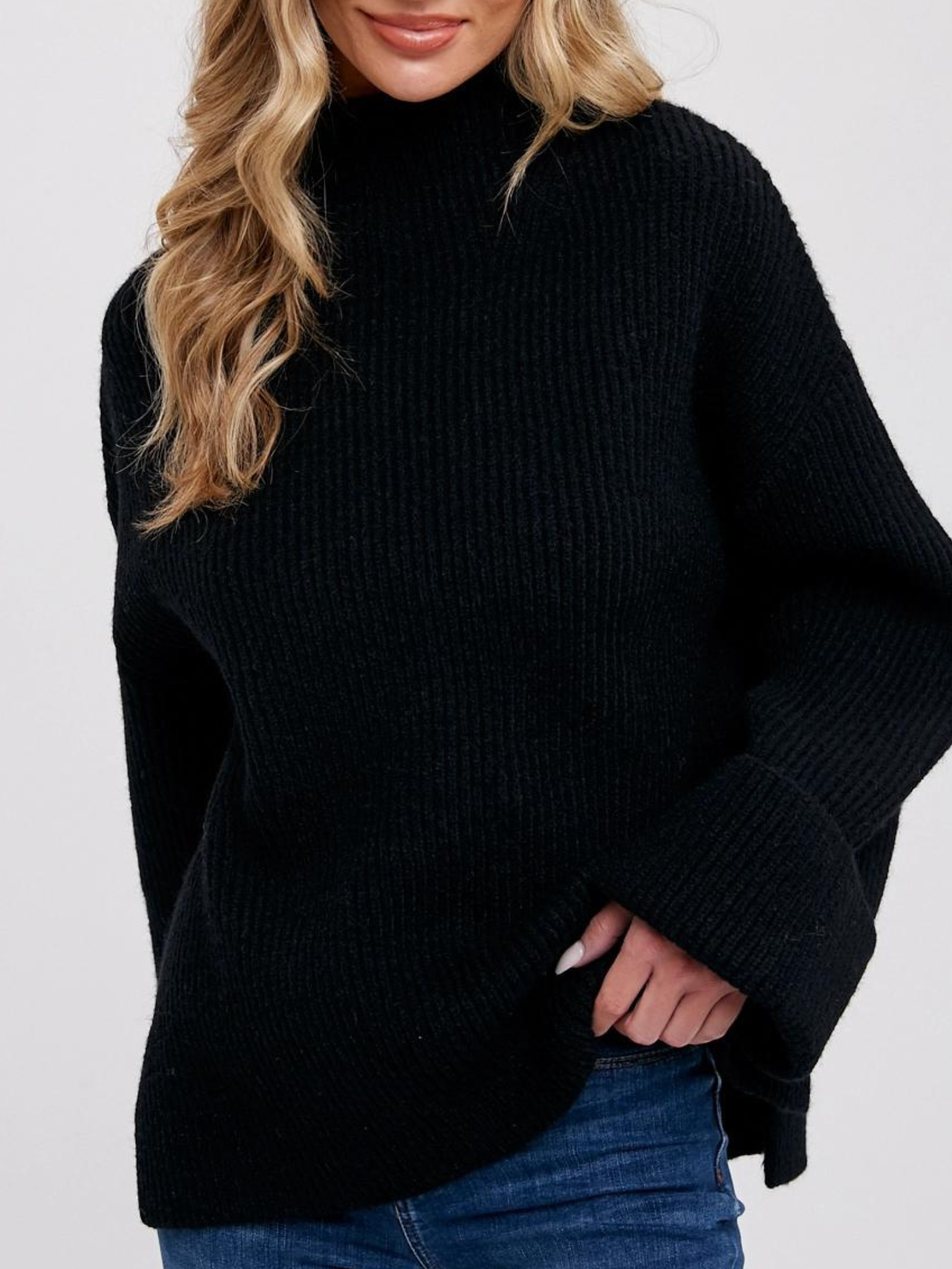 Oversized Funnel Neck Pullover