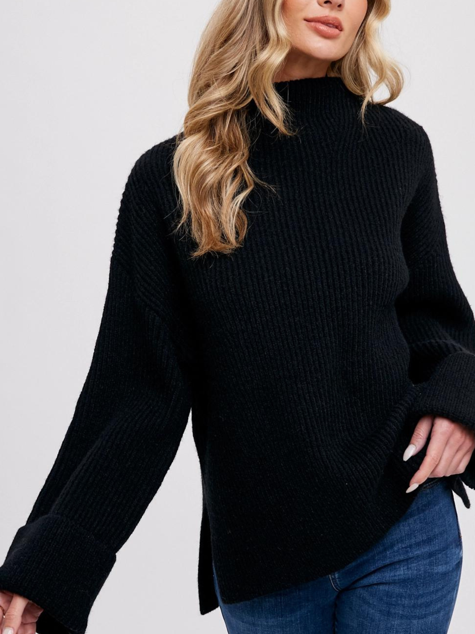 Oversized Funnel Neck Pullover