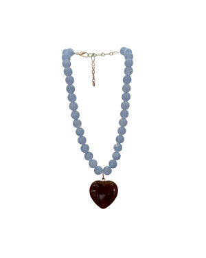 Market Beaded Necklace Heart Pendant