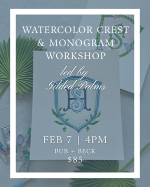 Watercolor Crest  Workshop Reservation