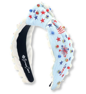 ChildSize Blue Patriotic Cross-stitch headband