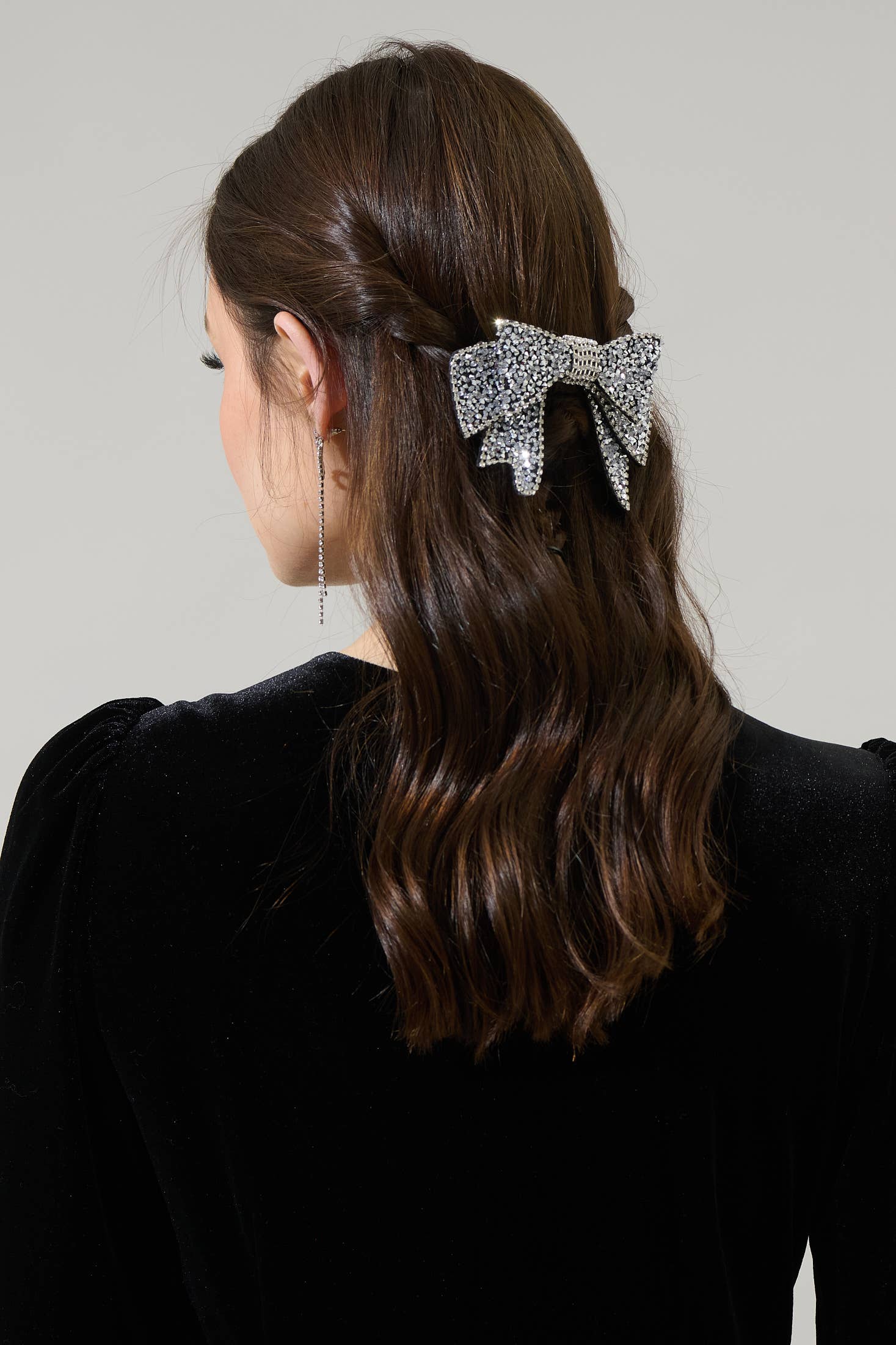 Rhinestone Bow Hair Pin Hair Accessories Amazon.com : 6 Pack Bow Rhinestone Crystal Hair Clips Metal  main image 2
