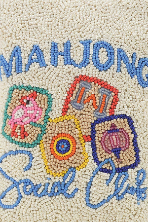 Mahjong Beaded Crossbody Bag