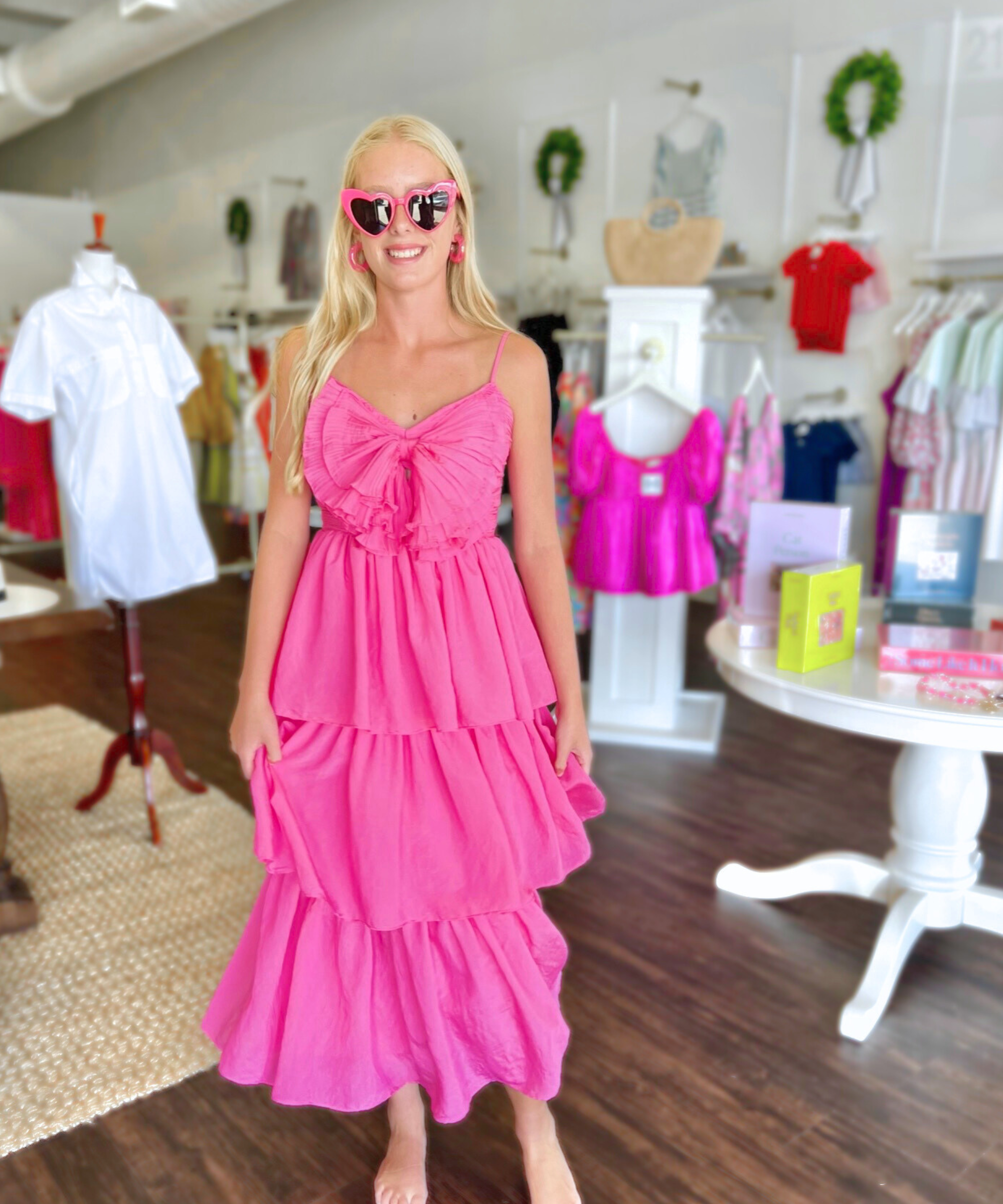 Bow deals midi dress