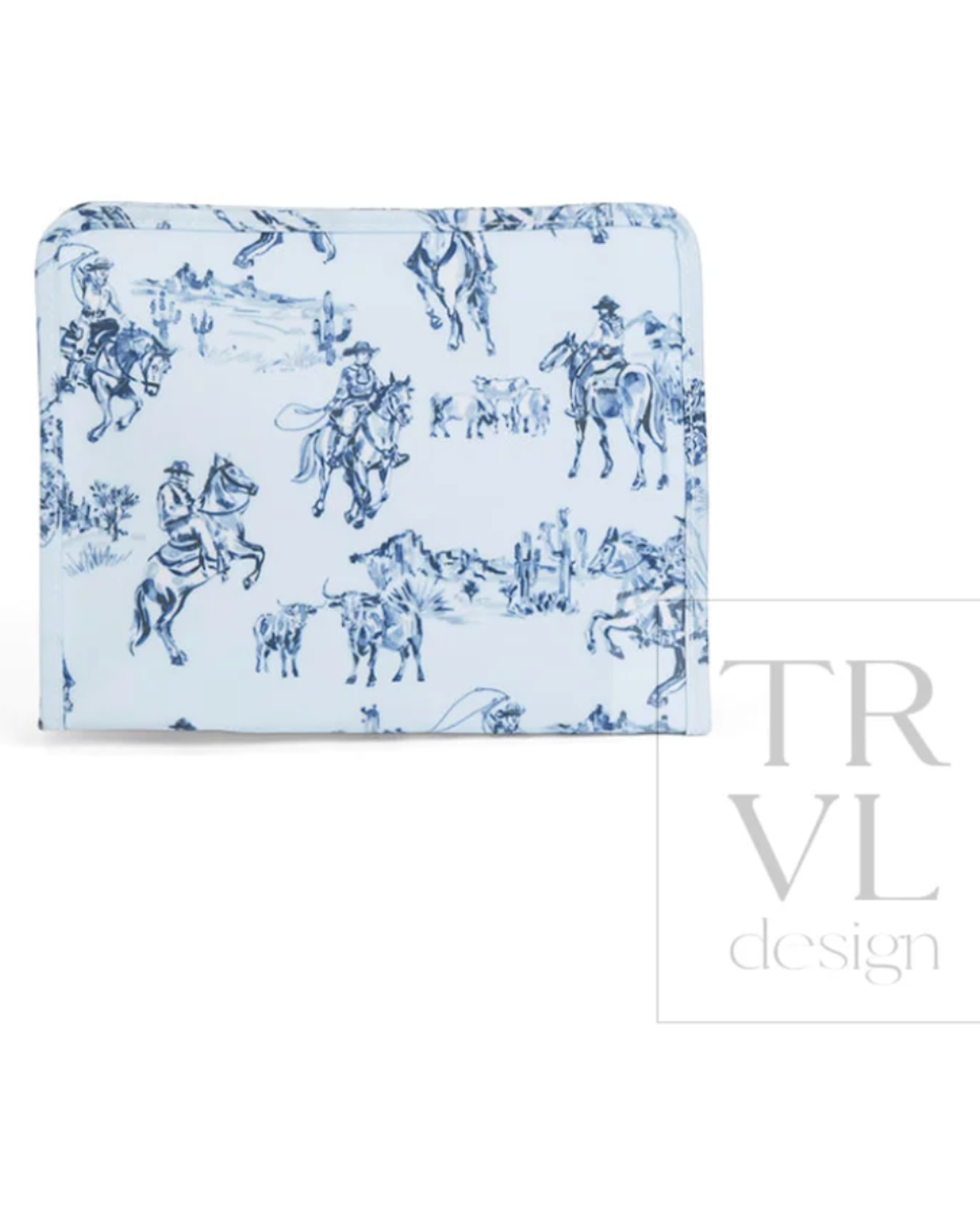 Roadie Large Zip Pouch- Cowboy Toile