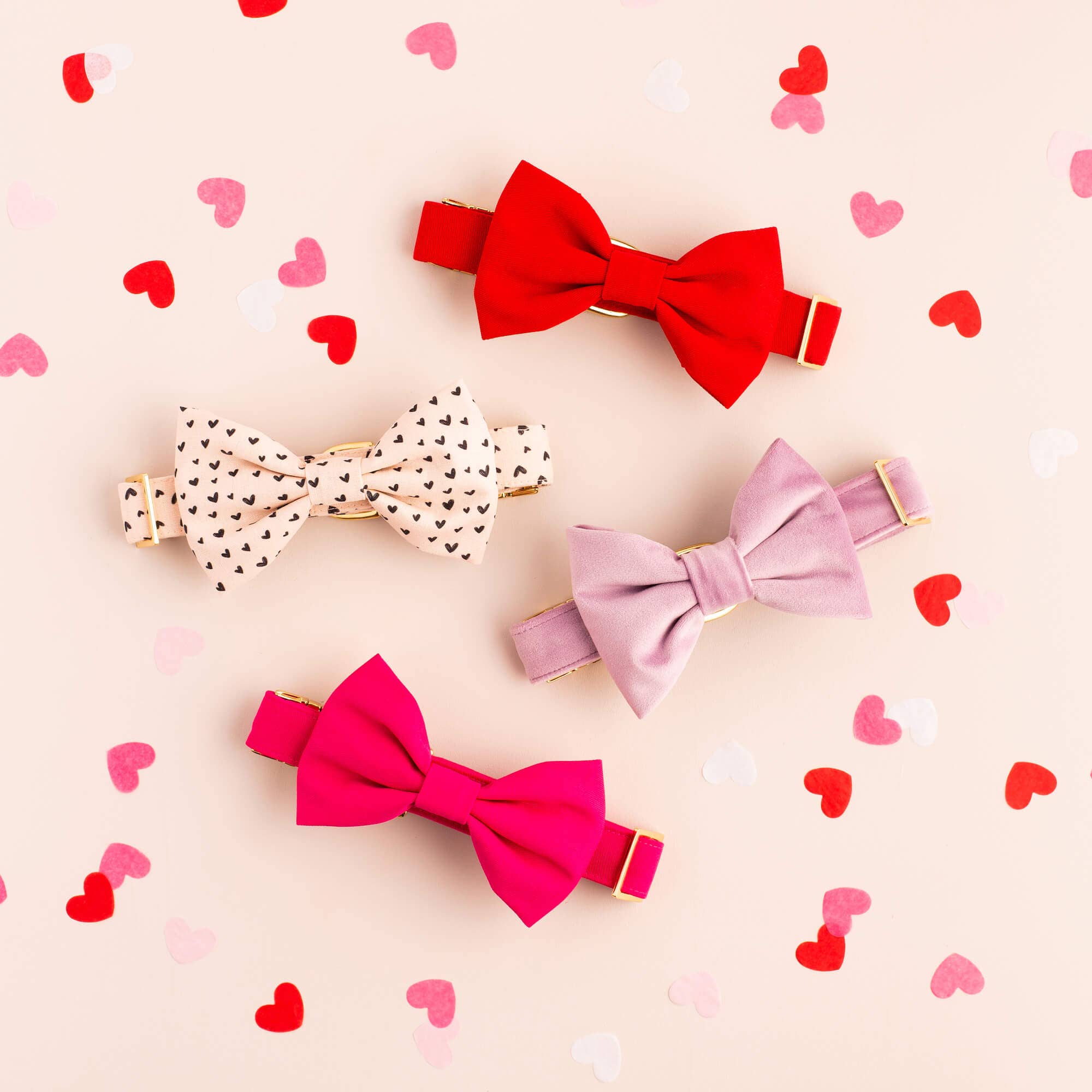 Hot Pink Dog Bow Tie: Standard