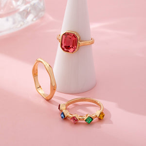 Rainbow Gemstone Organic Statement Ring | 80R238