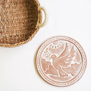 Round Bread Warmer & Wicker Basket