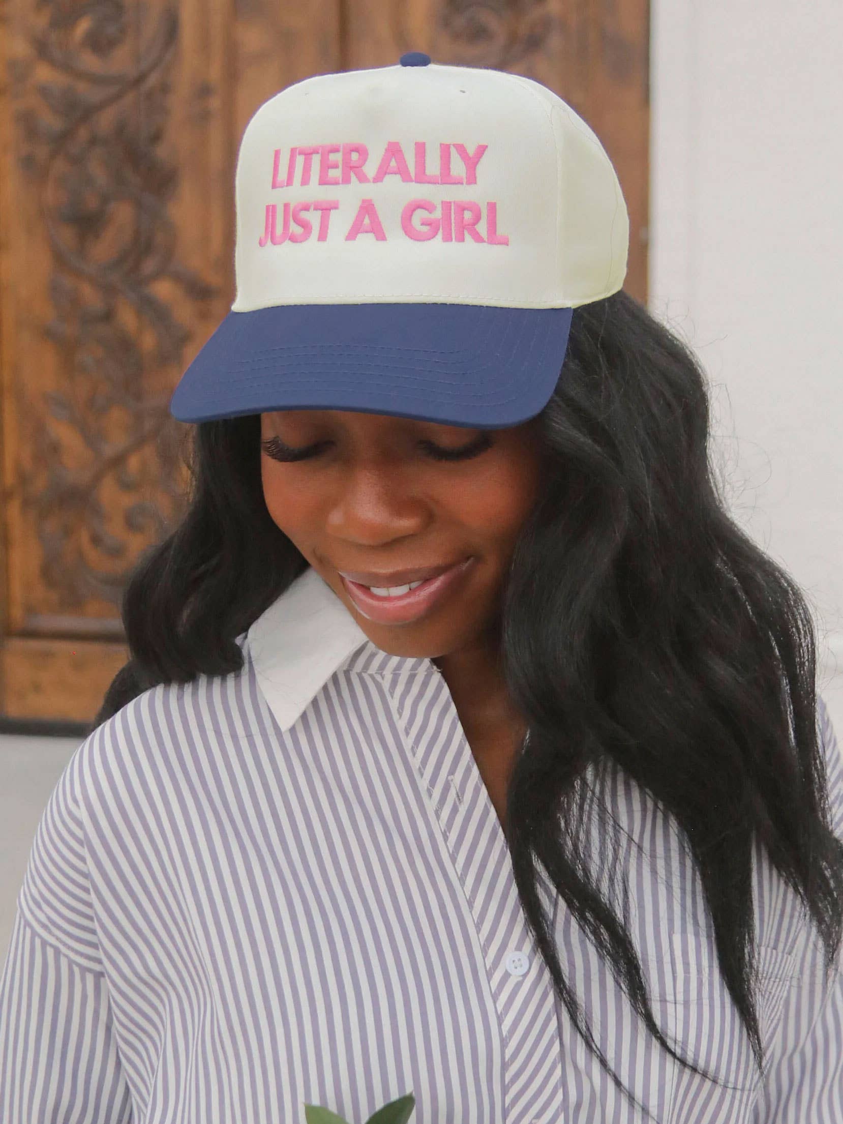 ? Literally Just A Girl Trucker Hat 10-25-  main image 4