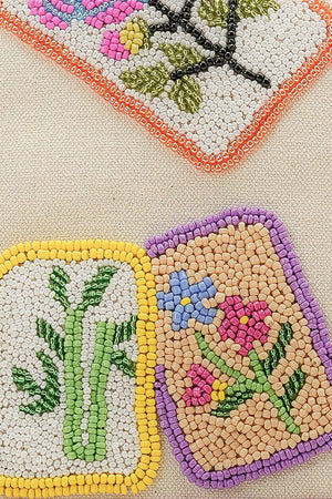 Mahjong Beaded Small Tote