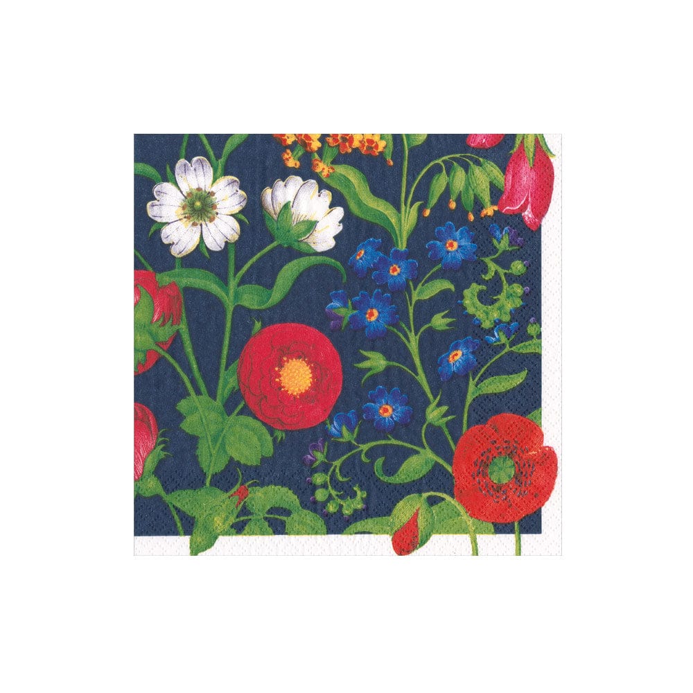 Cloisters Garden Cocktail Napkins in Navy