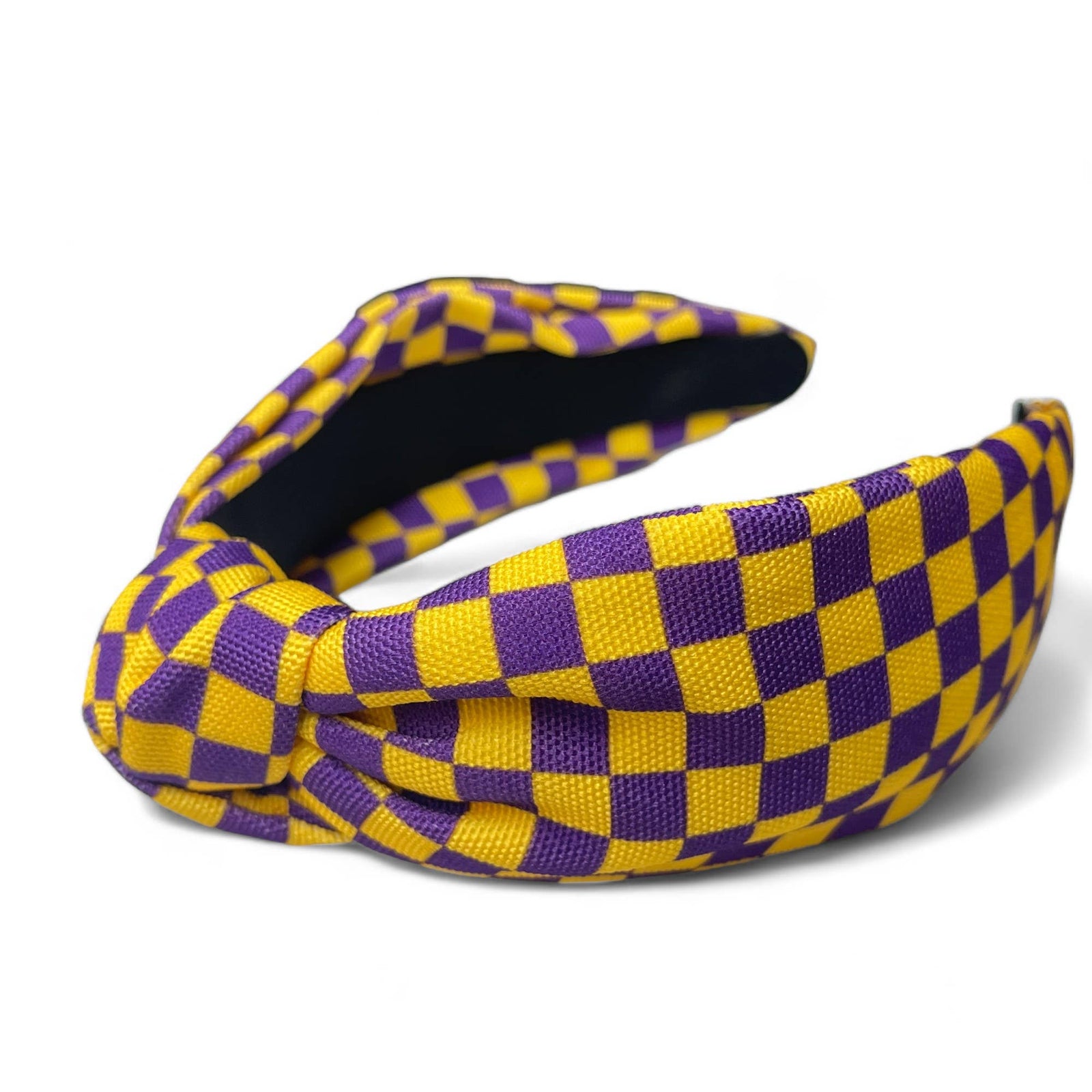 Yellow & Purple Checkered Headband