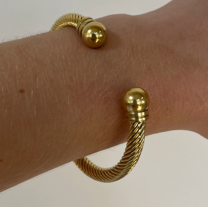 Cable Cuff - gold