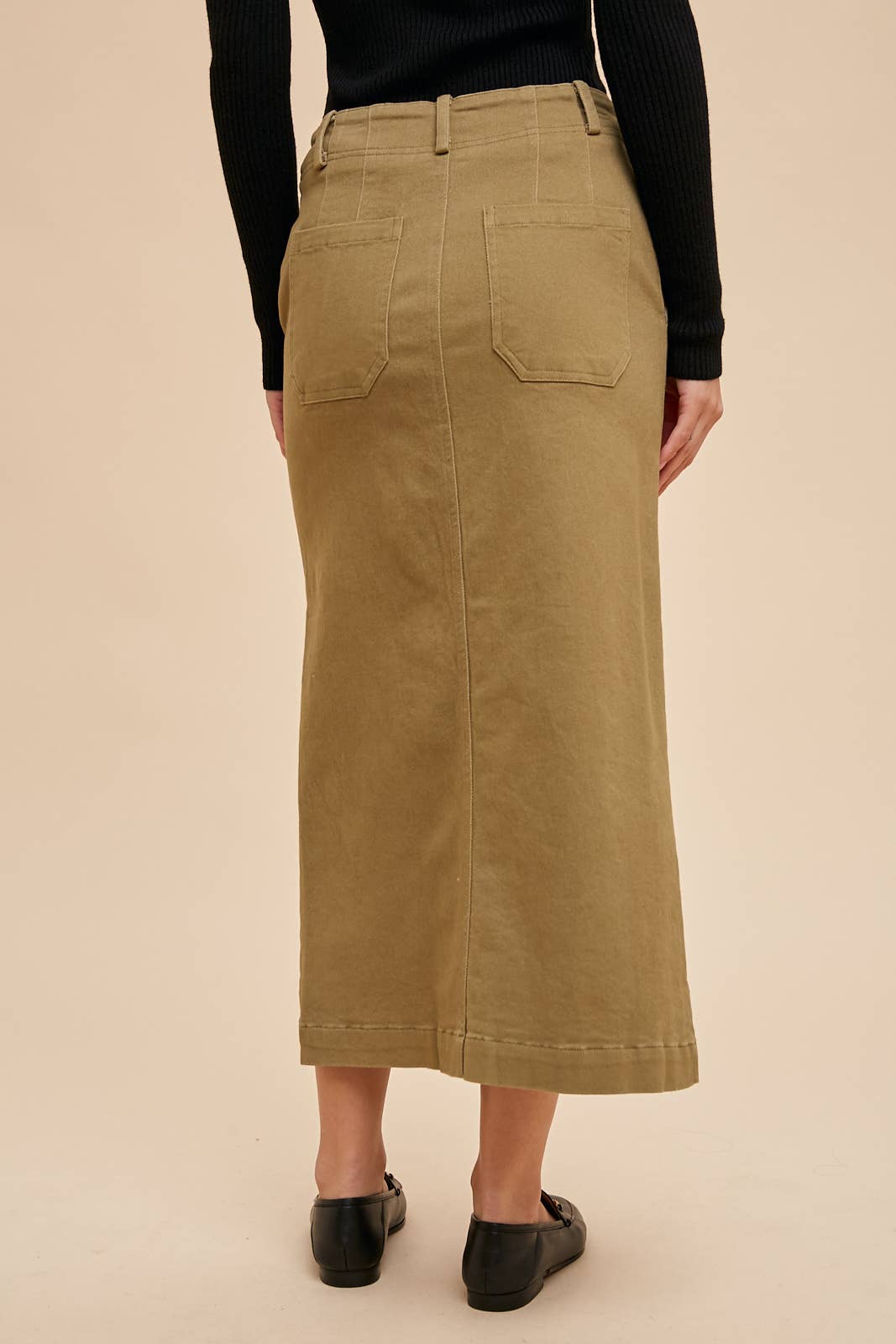 Olive Pencil Skirt
