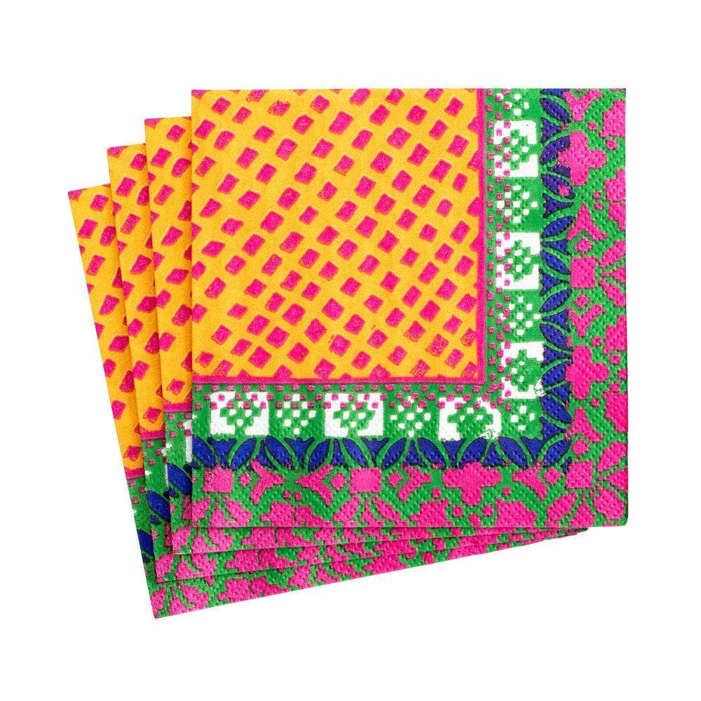 Frida Cocktail Napkins in Fuchsia & Orange