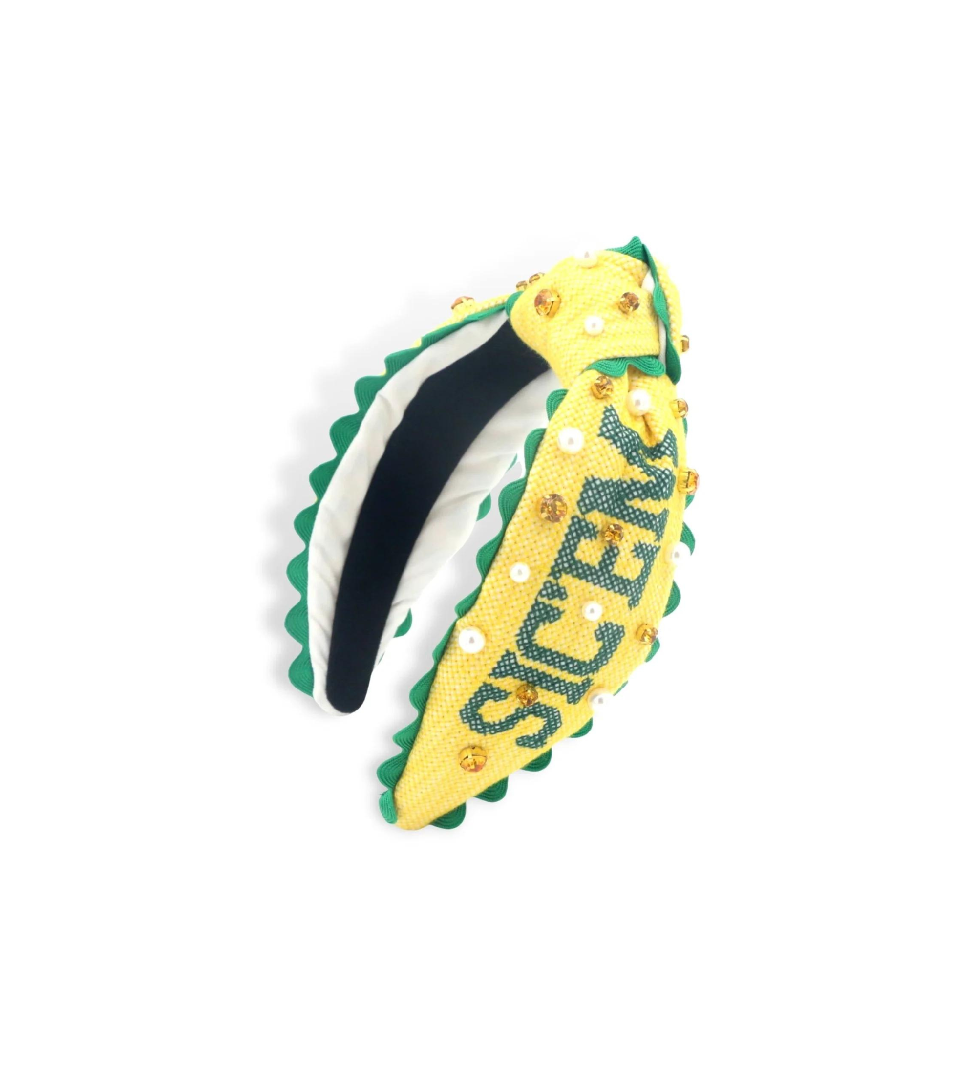 Sic Em Bears Cross Stitch Headband - CHILD PRE ORDER