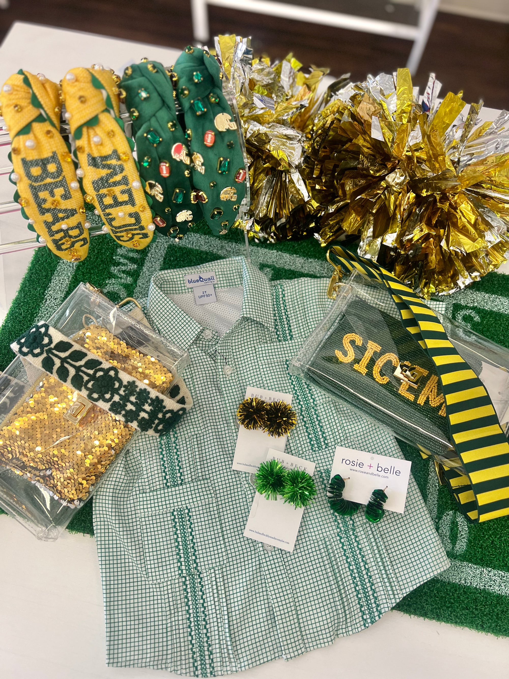 Sic Em Bears Cross Stitch Headband - CHILD