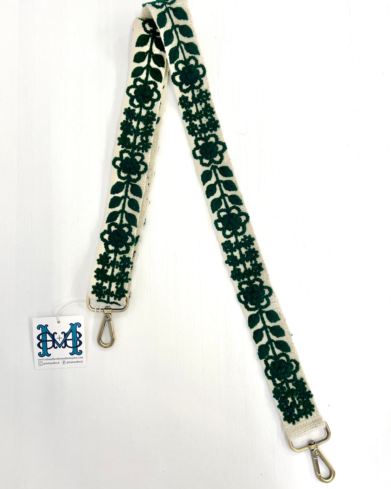 Embroidered Strap - Green