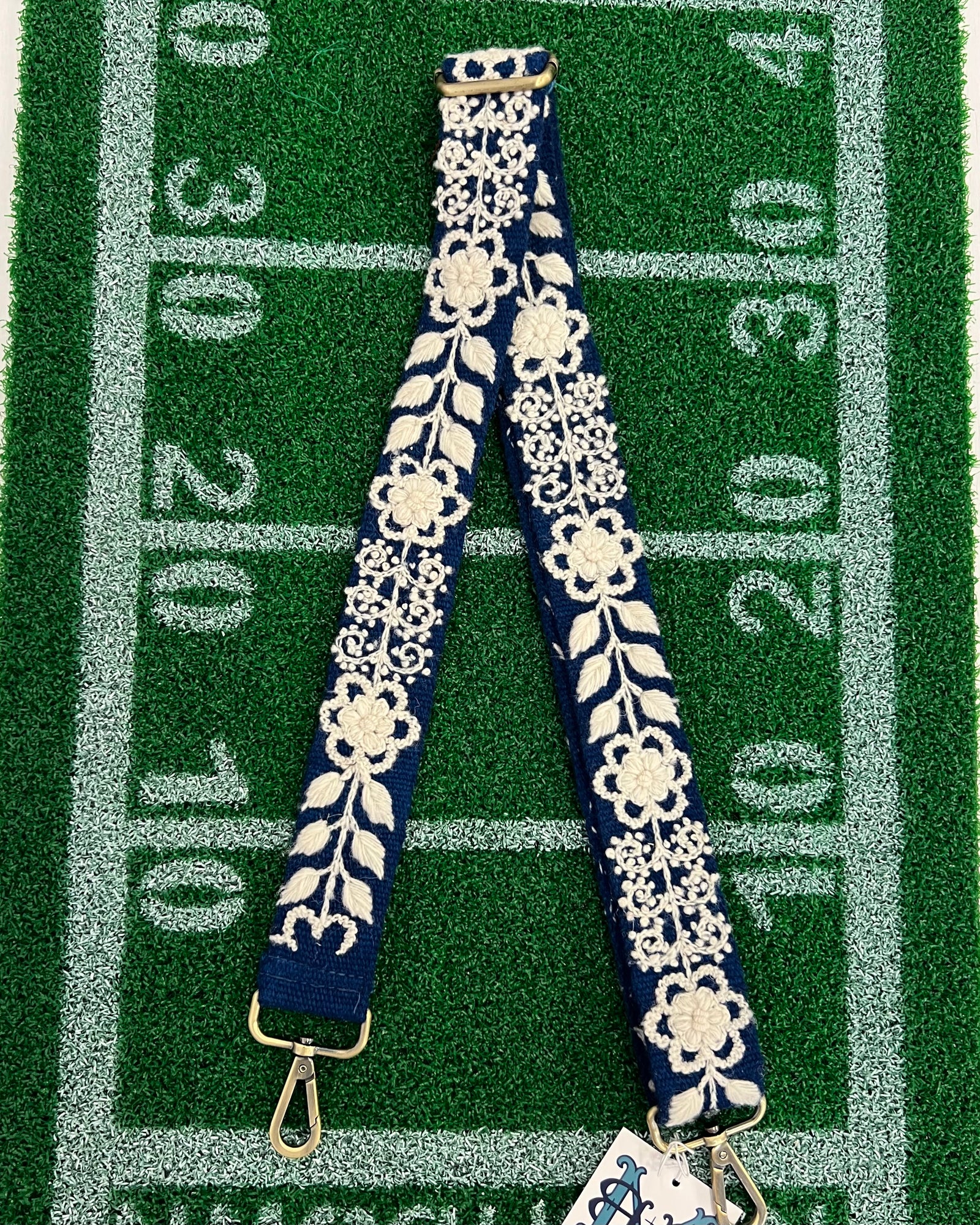 Embroidered Strap - Navy