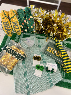 Sic Em Bears Cross Stitch Headband - ADULT