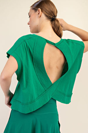 Kelly Green Open Back Top