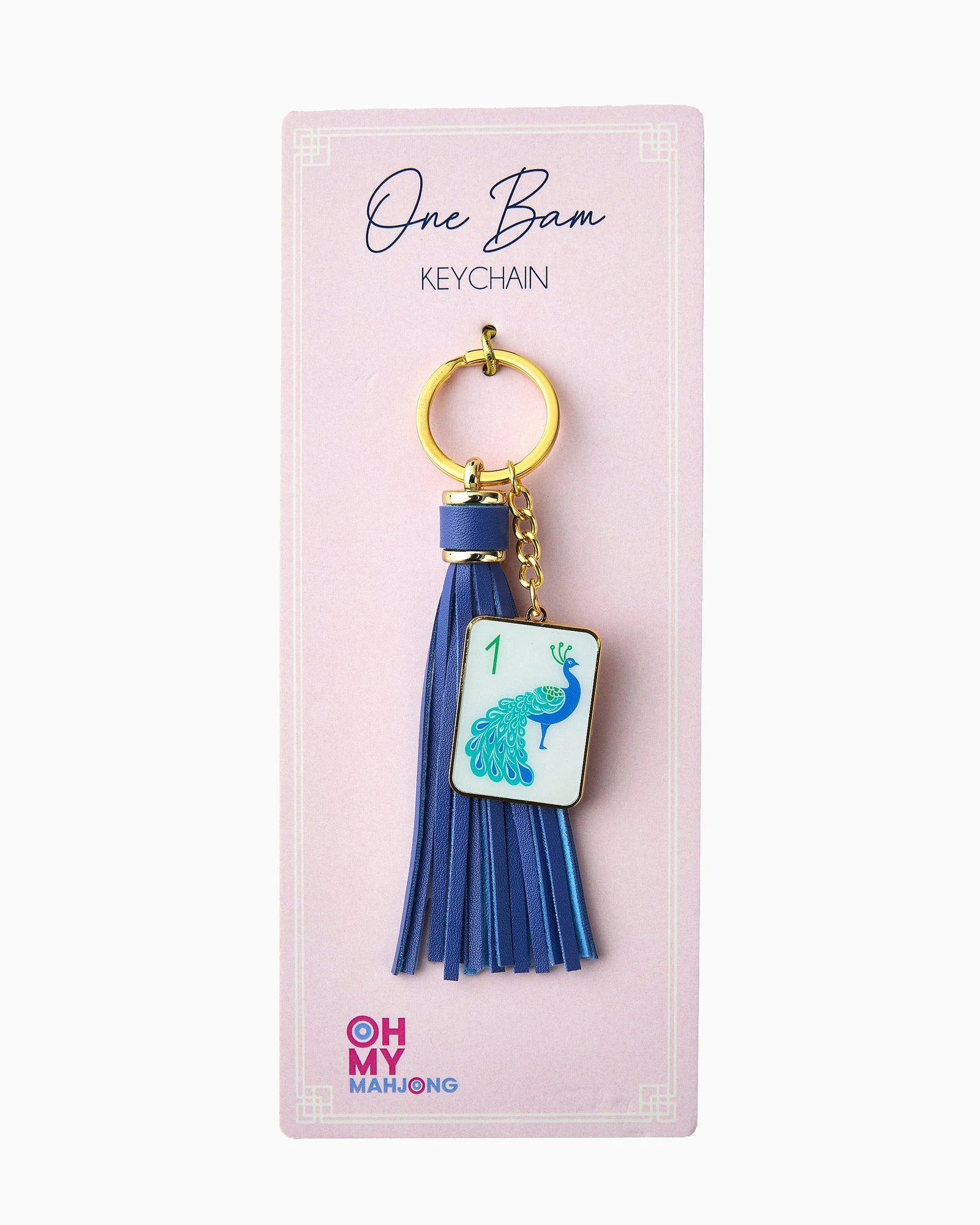 One Bam Mahjong Keychain