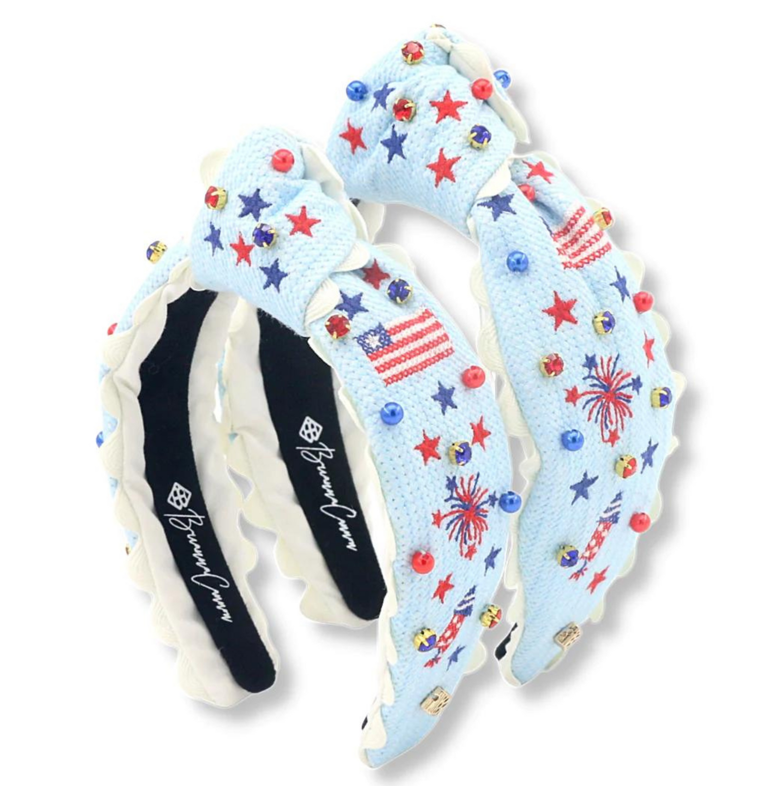 ChildSize Blue Patriotic Cross-stitch headband