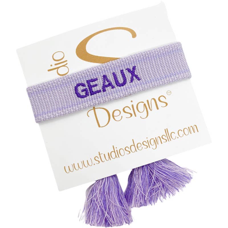 Embroidered Tassel Bracelet-Geaux