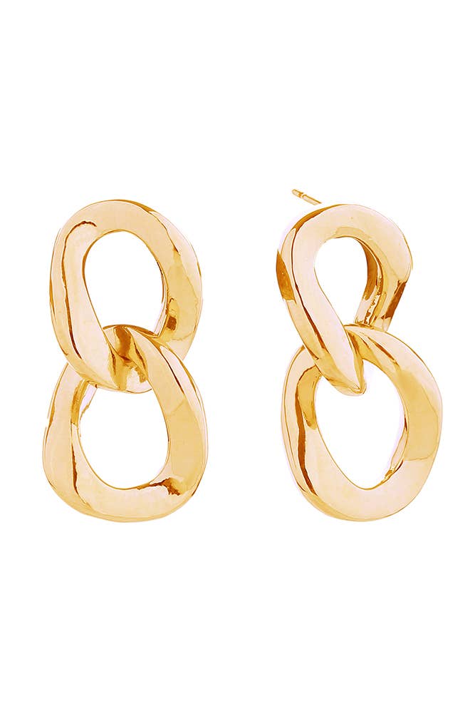 Gold Link Earrings