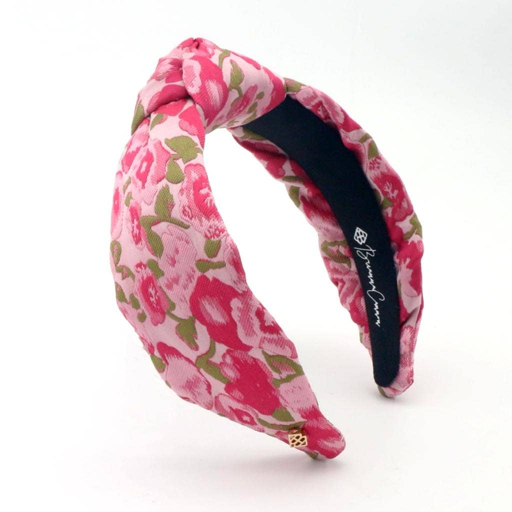 Pink Floral Brocade Headband