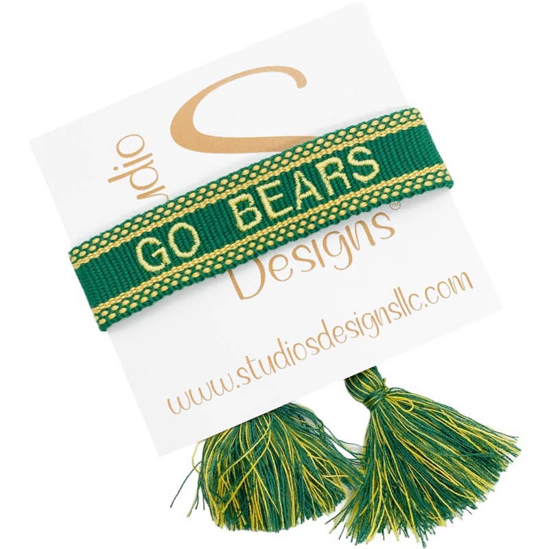 Embroidered Tassel Bracelet-Go Bears