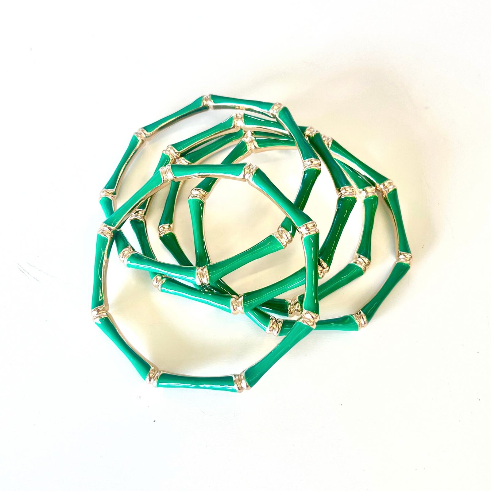 Green Bamboo Bangle