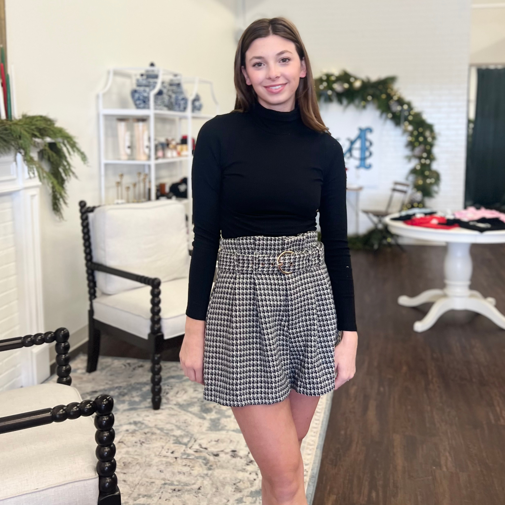 High Waisted Tweed Shorts Bub and Beck by Madison Taylor