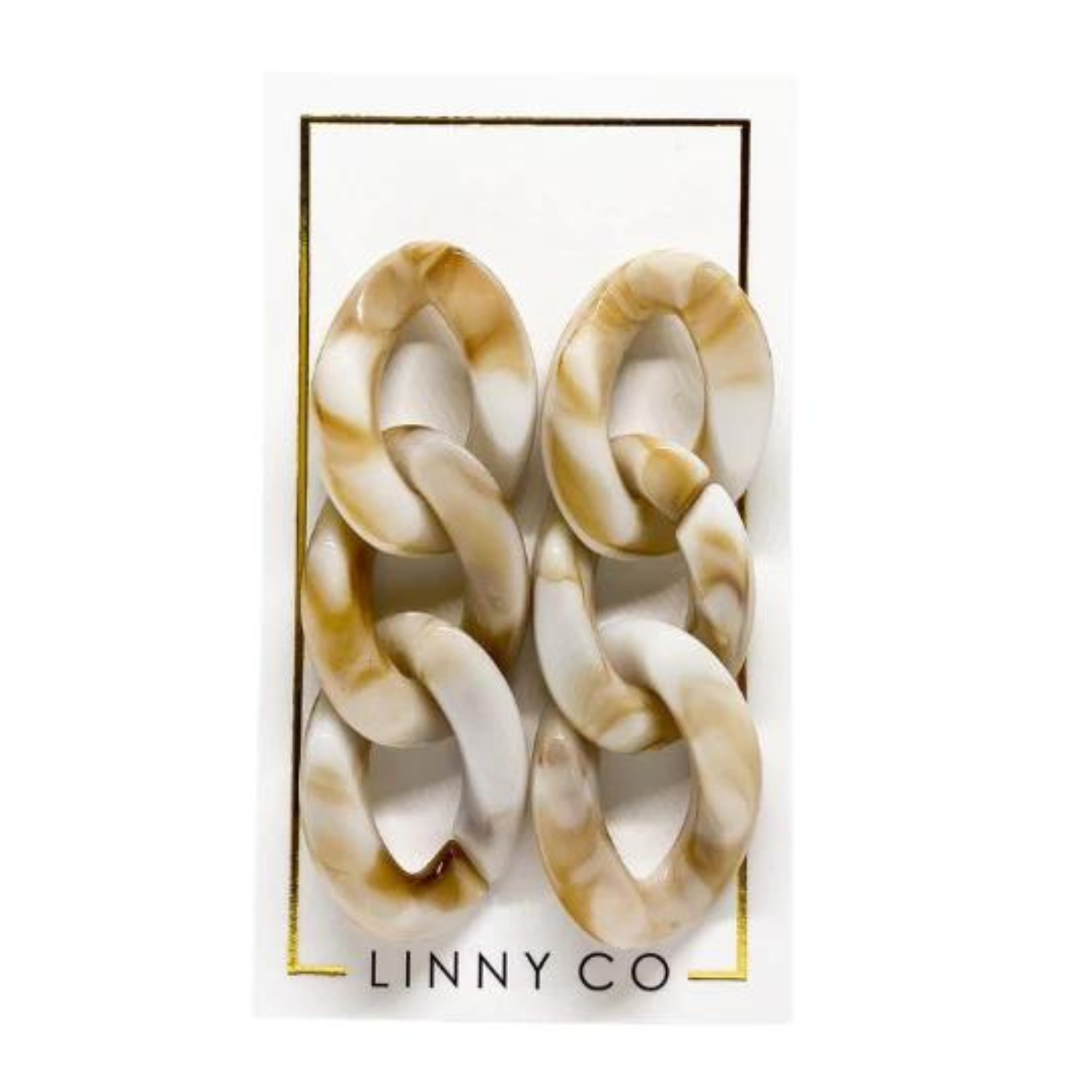 Claire Chain Link Earring - Latte