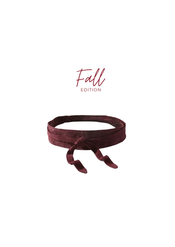 Wrap Belt - Berry Suede