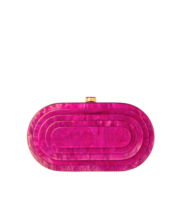 Fuscia Deco Clutch