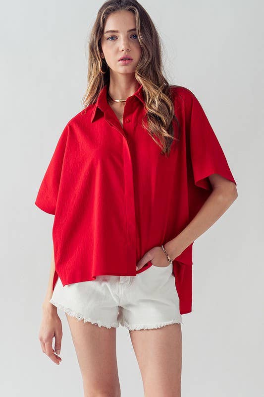 Red Placket Short Sleeve