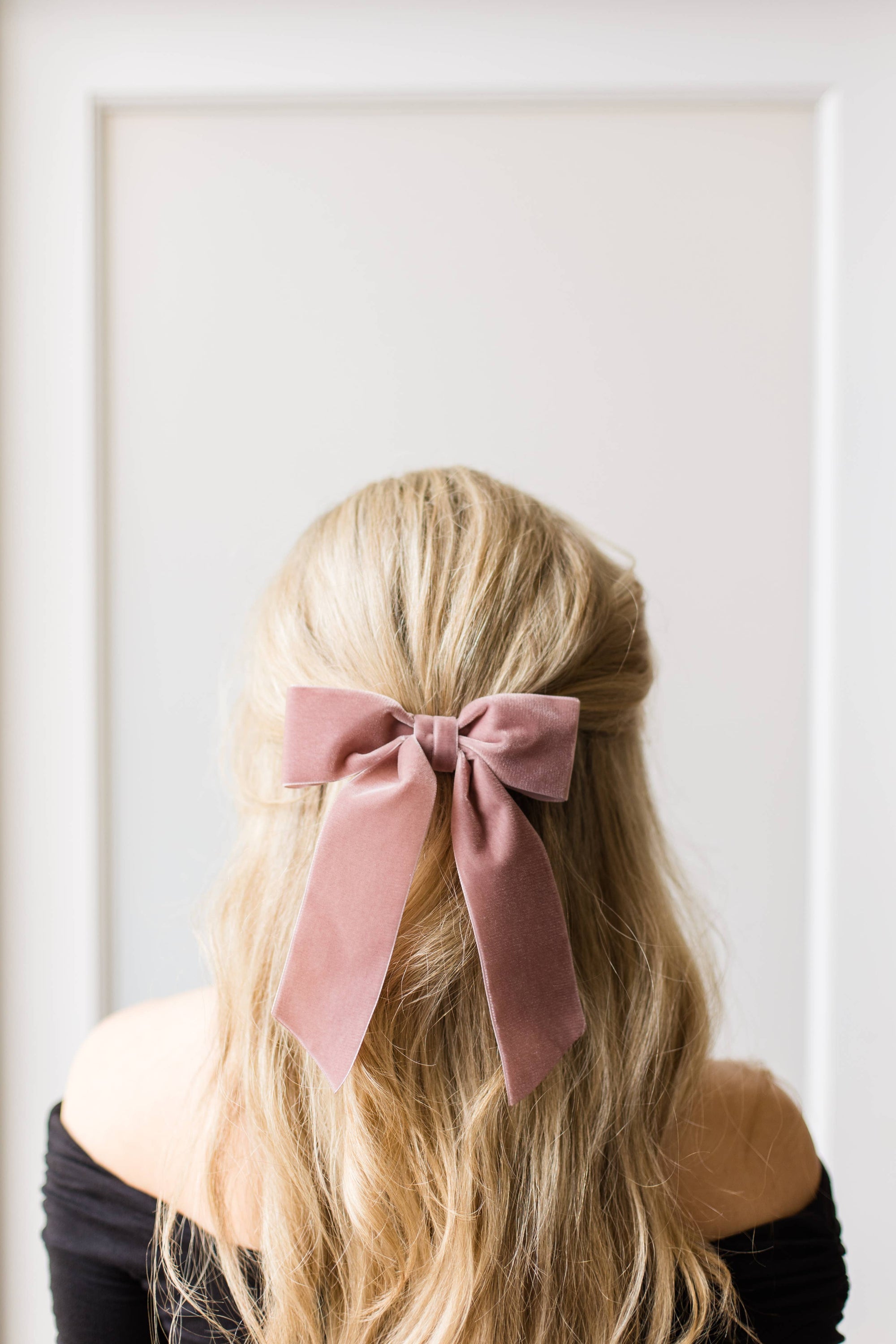 Bailee Bow Barrette: Dusty Mauve