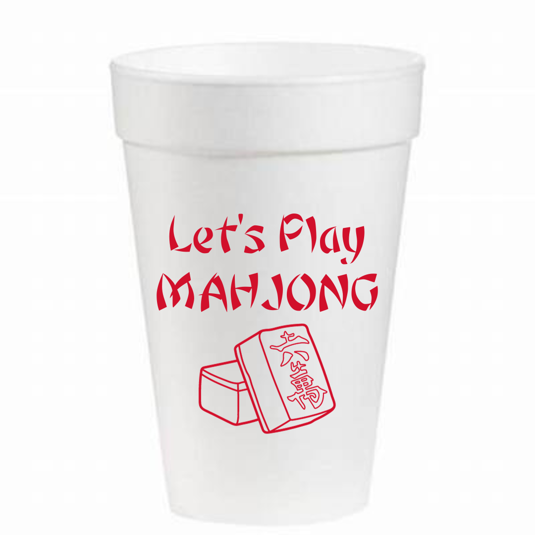Mahjong Foam Cups