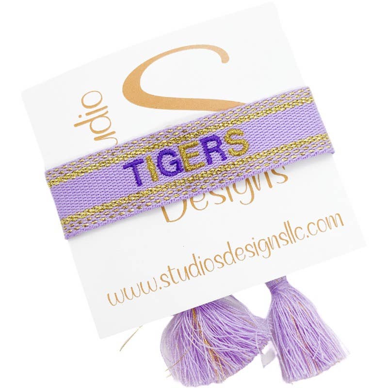 Embroidered Tassel Bracelet-Tigers