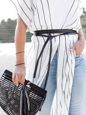 Skinny Wrap Belt - Black