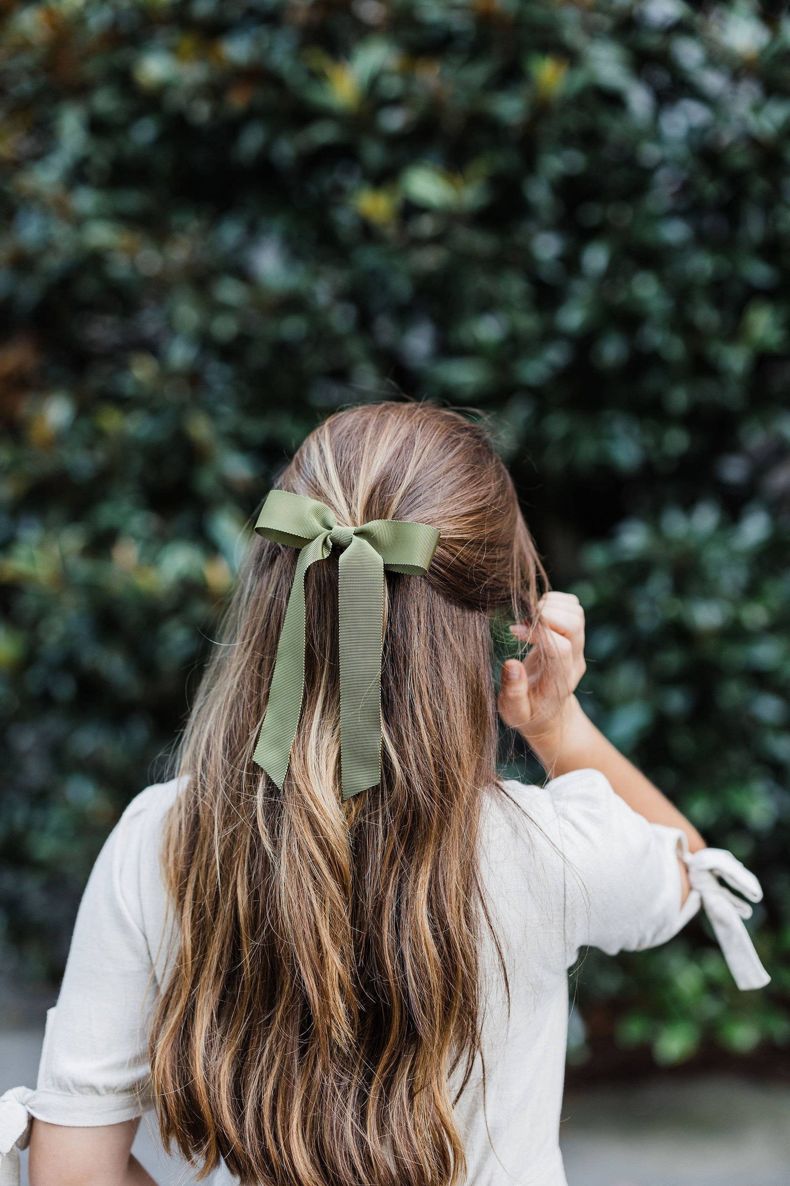 Florence Petersham Bow - Olive